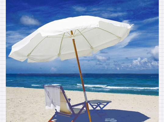 白色沙滩伞